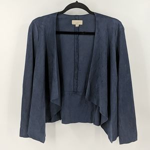 LOFT Midnight Blue Draped Blazer